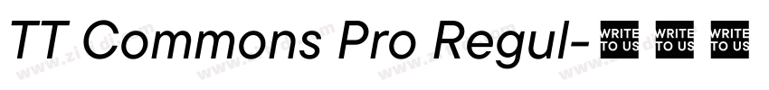 TT Commons Pro Regul字体转换 TT Commons Pro Regul字体转换